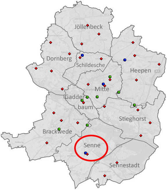 Alle Standorte Feuer- und Rettungswachen Bielefeld